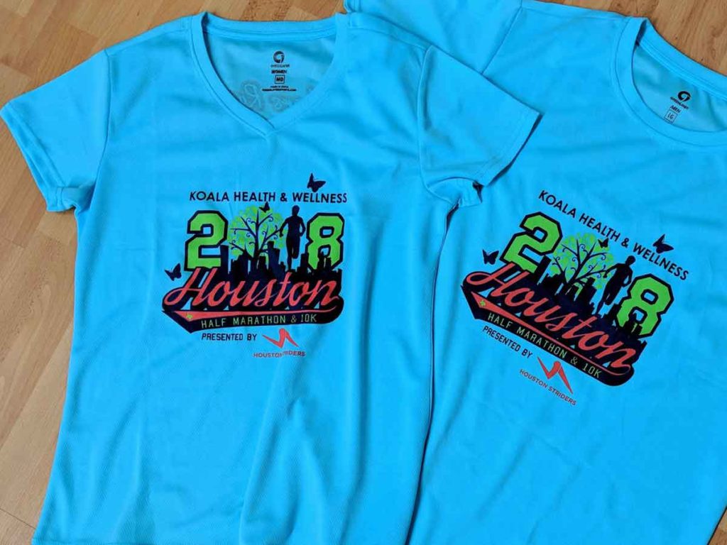 2018 Houston Half Marathon shirts