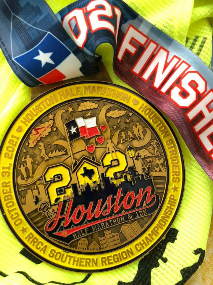 2021 Houston Half Marathon Metal Design