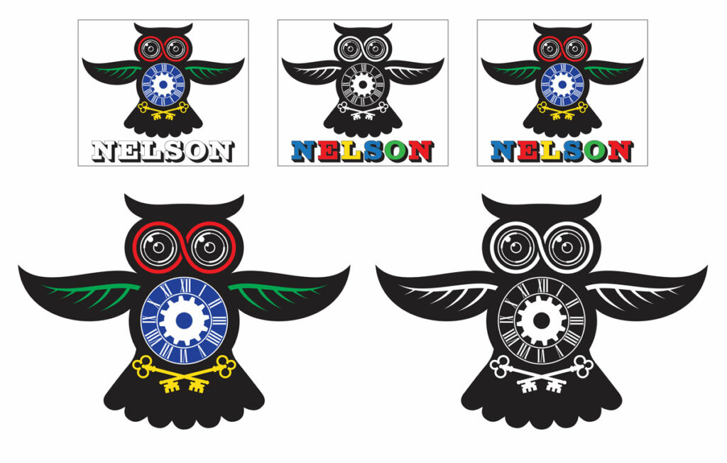 Nelson Elementary School Logo Variations
